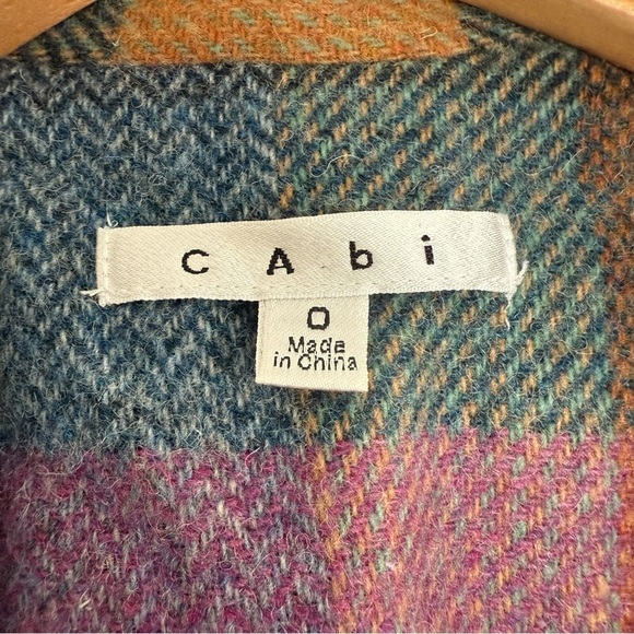Cabi Multi color plaid blazer wool blend Size: 0 - Picture 5 of 6